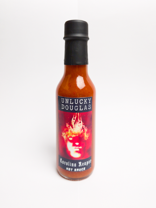 Unlucky Douglas Blood Orange Carolina Reaper Hot Sauce